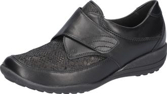 Waldl&auml;ufer Klettschuh WALDL&Auml;UFER KATJA-Soft, Damen, Gr. 7 (40,5), schwarz, Nappaleder, Textil, Schuhe Klettschuh, Bequemschuh, Komfortschuh in Weite K (=extrawei