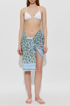 Dolce & Gabbana Floral Motif Pareo, Womens, Blue