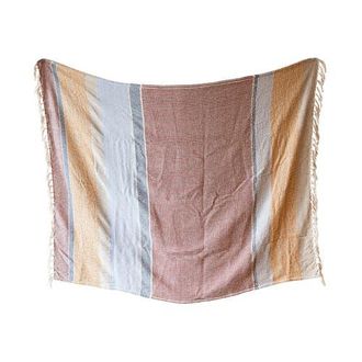 Foreside Home And Garden Hand Woven Throw Blanket Red Multi Color Cotton at Nordstrom