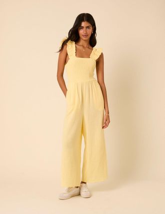 Nobody's Child Butter Yellow Maya Jumpsuit