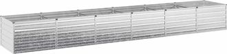 vidaXL Cama De Jard&iacute;n Elevada Plateado 480 X 80 X 55 Cm Galvanizado Vidaxl