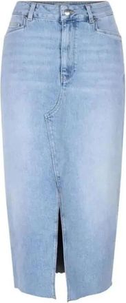 Dante6 Midi Jeans Rok - Dames - Spijkerrokken - Blauw - XS - Katoen - Rokken