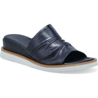 Miz Mooz Erin Platform Wedge Slide Sandal in Black at Nordstrom, Size 10.5-11Us