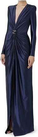 Elisabetta Franchi Red Carpet Gown Ab 72947E2B75 - Dames - Avondkleed - Blauw - S - Kleedjes