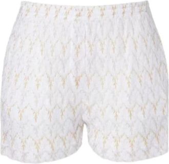 Missoni Zigzag Kant Motief Shorts - Dames - Bermuda - Wit - S - Korte Broeken
