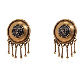 Versace Medusa Hoofd Clip-On Oorbellen - Dames - Oorbellen - Geel - ONE Size - Accessoires