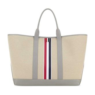 Thom Browne Tote Bags, male, Beige, Size: ONE SIZE Medium Too