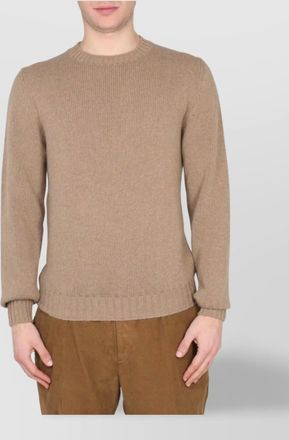Pantaloni Torino wool angora cross-neck ribbed jumper