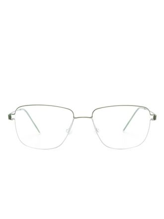 Lindberg Gustav rectangle-frame glasses - unisex - Acrylic/Titanium - 53 - Green