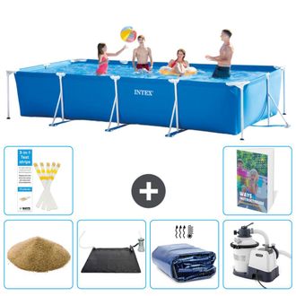 Intex Piscina Con Estructura Rectangular - 450x220x84 Cm - 7-piezas S69
