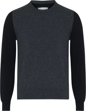 Maison Margiela Jersey de lana bicolor con cuello redondo - Knitwear - Hombre - Gris - M