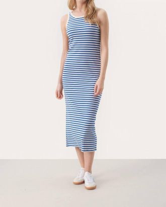 Part Two Garitta Dress In Nebulas Blue Stripe