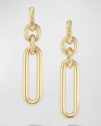 David Yurman Lexington Double Link Drop Earrings in 18K Gold, 2L