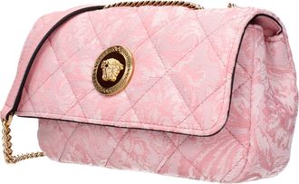 Versace Womens Pink Fabric Shoulder Bag