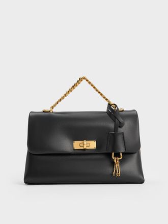 Charles & Keith Kerry Chain-Handle Crossbody Bag