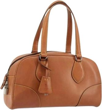 Prada Pre-owned Handbags, female, Brown, Size: ONE SIZE Pre-owned Vintage Shoulder Bag