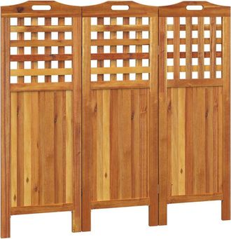 vidaXL Biombo De 3 Paneles De Madera Maciza De Acacia 121,5x2x115 Cm Vidaxl