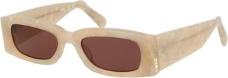 GCDS Stijlvolle zonnebril Gd 0020 - Heren - Zonnebrillen - Beige - 52 MM - Accessoires