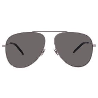 Saint Laurent Grey Pilot Unisex Sunglasses SL 800 002 59