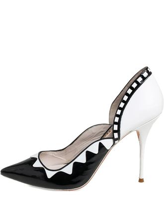 Sophia Webster pre-owned 110mm DOrsay pointed-toe pumps - women - Calf Leather/Calf Leather/Calf Leather - 40 - White