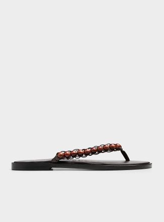 CMMN SWDN Mens Wooden beads beach sandals