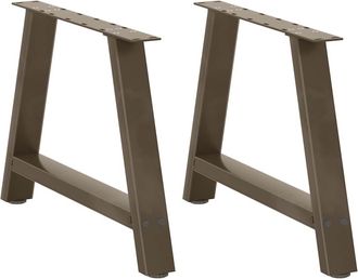 vidaXL Patas Para Mesa De Centro En Forma De A (2 Unidades, 60 X 42-43 Cm, Acero) Vidaxl