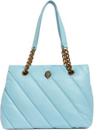 Kurt Geiger Soho Quilted Leather Shopper in Mid Blue at Nordstrom Rack