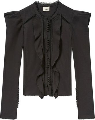 Isabel Marant Camicia Calina con ruches - Nero