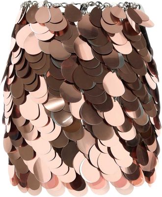 Paco Rabanne Metal Sequin Mini Skirt - Pink