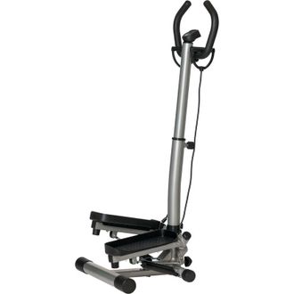 HOMCOM Homcom - M&aacute;quina De Step Stepper Fitness Con Manillar Altura Ajustable Pantalla Lcd Y Pedales Antideslizantes Para Gimnasio En Casa 55x53x118-128 Cm