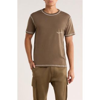 Museum of Peace and Quiet Wordmark Reverse Stitch Logo Graphic T-Shirt in Brown at Nordstrom Rack, Size X-Small