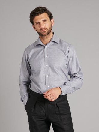 Oliver Brown Slim Fit Shirt - Navy Check