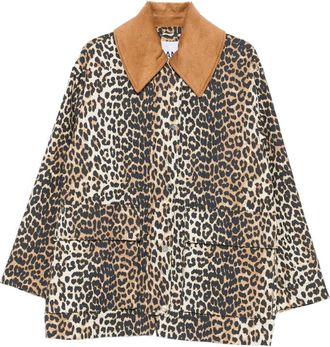 Ganni Leopard-print Bomber Jacket