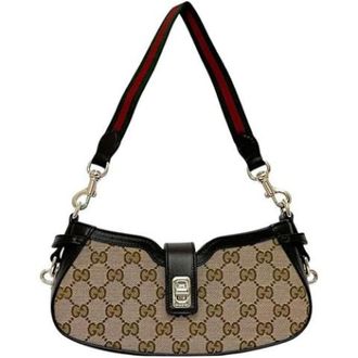 Gucci Pre-owned Canvas Schoudertas - Dames - Pre-owned - Beige - Maat: ONE Size