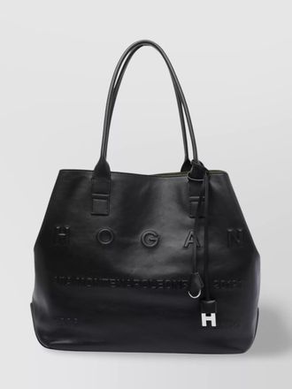 Hogan dual handle metal charm shoulder bag