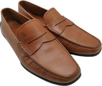 Tod's Tan Leather Loafers Size 42