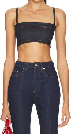 Jacquemus Le Bandeau Bisou De-Nimes Top In Dark Navy