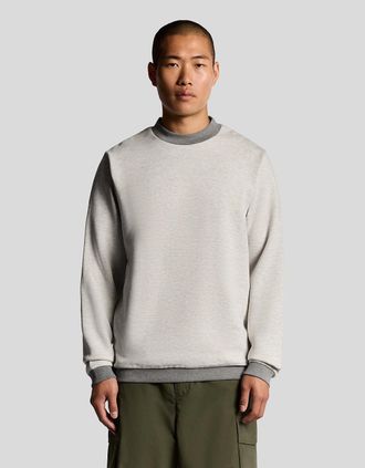 Lyle & Scott Lyle And Scott Mens Half Raglan Sleeve Panneled Sweatshirt - Grey - Size: 38