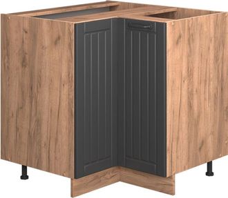 Vicco Armario De Esquina Fame-line, Gris Oscuro, 80.5 Cm, Et Roble, Vicco