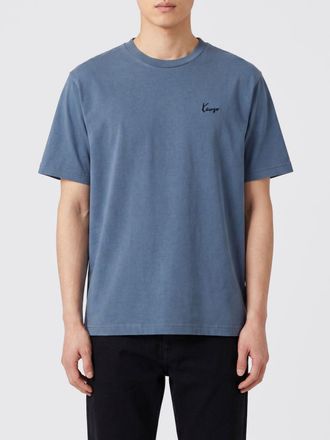 Kenzo T-shirt a maniche corte in cotone con logo ricamato a contrasto