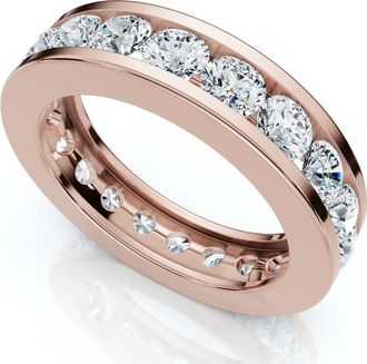 Pompeii3 2Ct Channel Set Diamond Eternity Ring 14k Gold or Platinum Lab Grown EF/VS