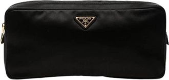 Prada Pre-owned Satin Clutch - Dames - Vintage Accessoires - Zwart - ONE Size - Satijn - Vintage
