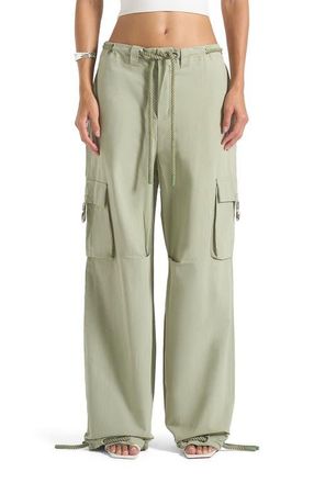 Mani&egrave;re De Voir Rosa Ripstop Parachute Cargo Pants in Sage at Nordstrom, Size 2