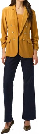 Joseph Ribkoff Silky Knit Fitted Long Sleeve Blazer In Medallion
