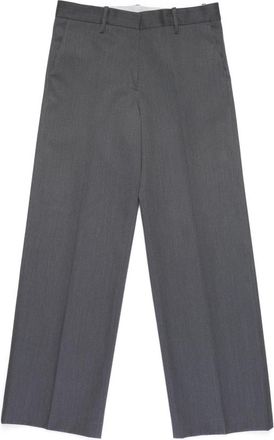 Nine In The Morning Grijze Broek voor Ochtendstijl - Dames - Straight fit broeken - Grijs - W28 - Broeken