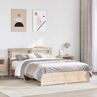 Berkfield Home Bed Frame with Headboard without Mattress 140x200 cm in Brown
