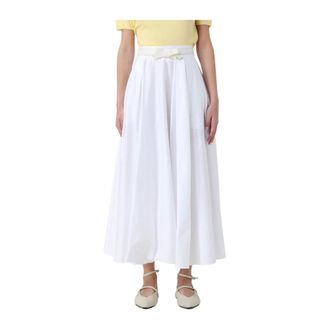 Elisabetta Franchi Midi Skirts, female, White, Size: XS Midi Aline Skirt