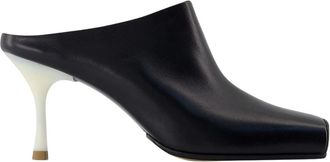 Maison Margiela Sandalen - MM6 Maison Margiela - Leer - Zwart - Dames - Muiltjes - Zwart - 35 EU - Leer - Schoenen