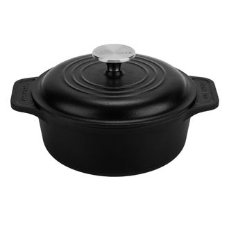 Victoria Victoria - 34894 Horno Holand&eacute;s Olla Inducci&oacute;n Hierro Fundido Esmaltado 20cm, Cocotte 1,9l, Sin Ptfe Ni Pfoa Negro
