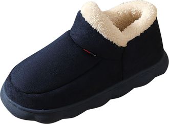 Generic Winter Unisex Adults Washable Rubber Sole Comfortable Slippers for Men and Women with Durable Indoor Outdoor Design (Navy, 5)